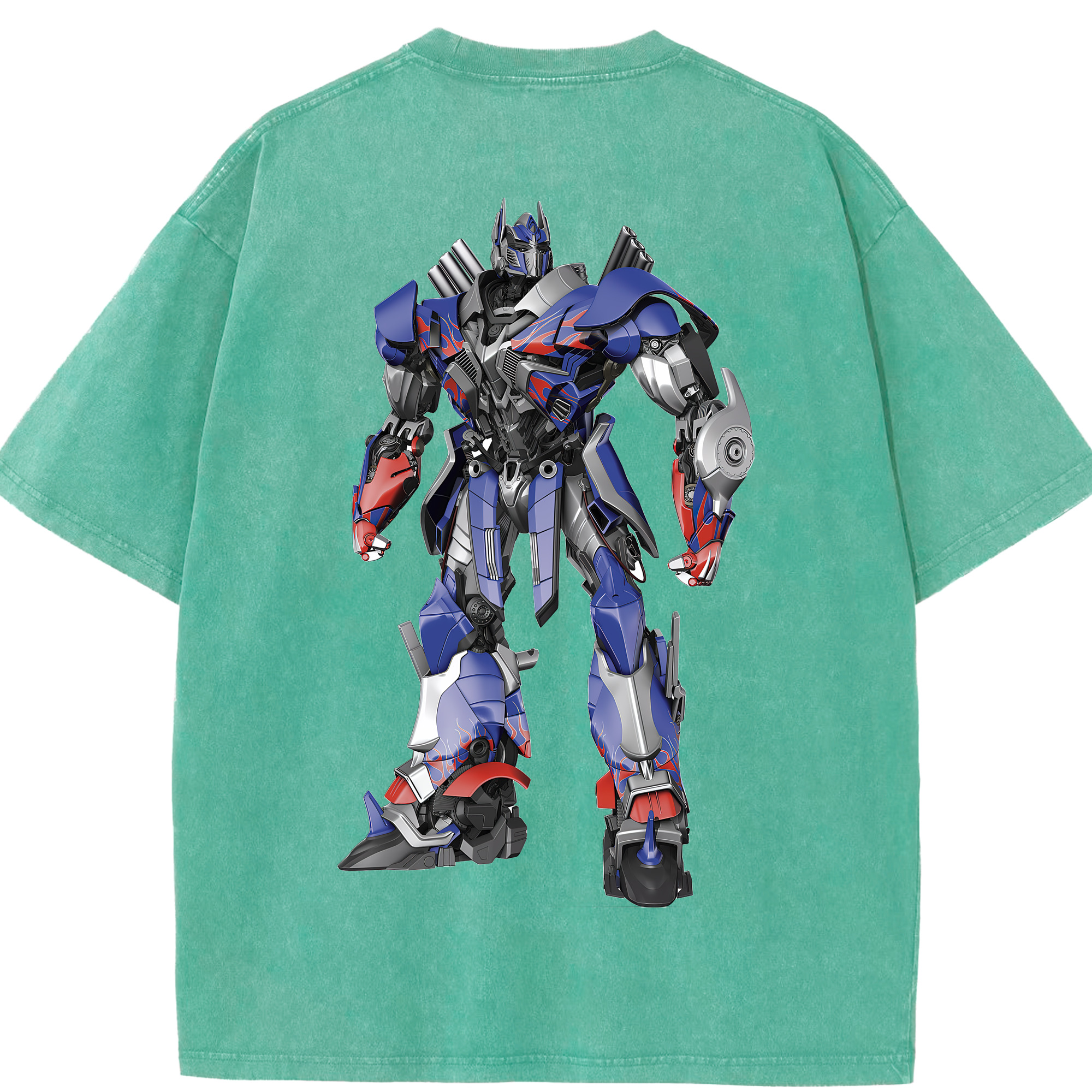 （画像用） Transformers トランスフォーマー 綿100% ヴィンテージ風 半袖Tシャツ（背面プリント）